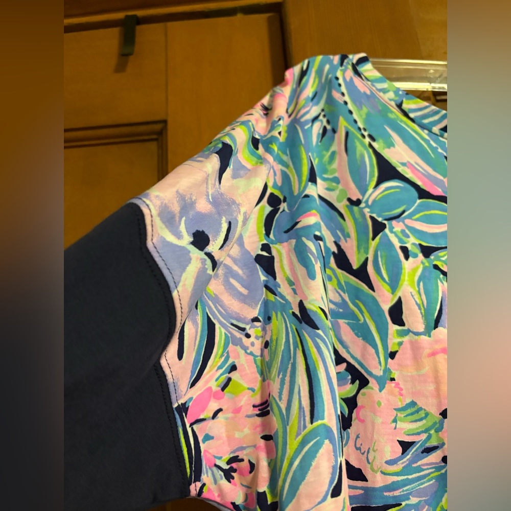 NWOT! Lilly Pulitzer Finn T-Shirt Dress Multi Bermudaful Size M - Picture 3 of 6